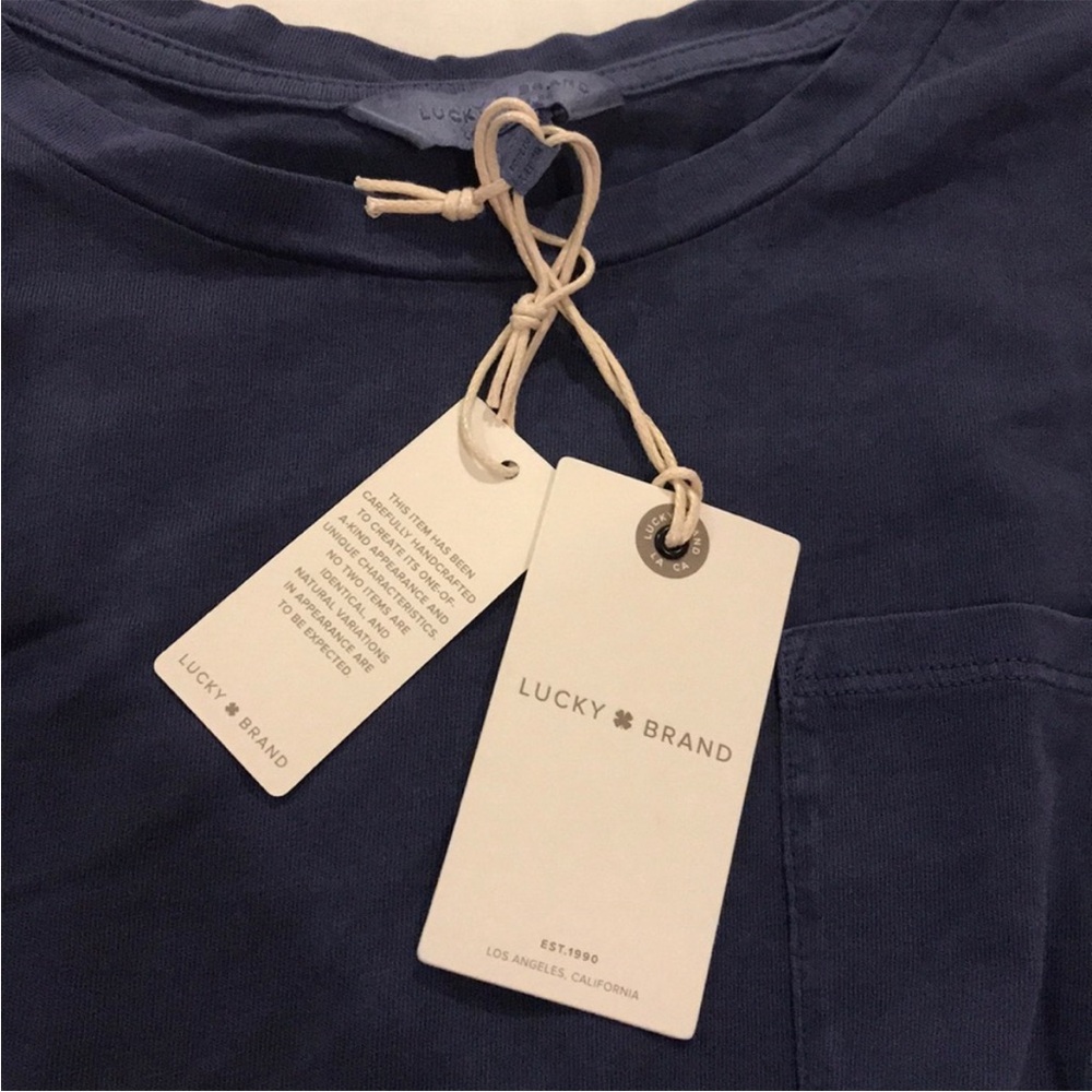 Lucky Brand Navy Blue Knot Front T Shirt - Picture 3 of 3